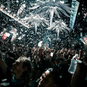 people gathering on concert during night time